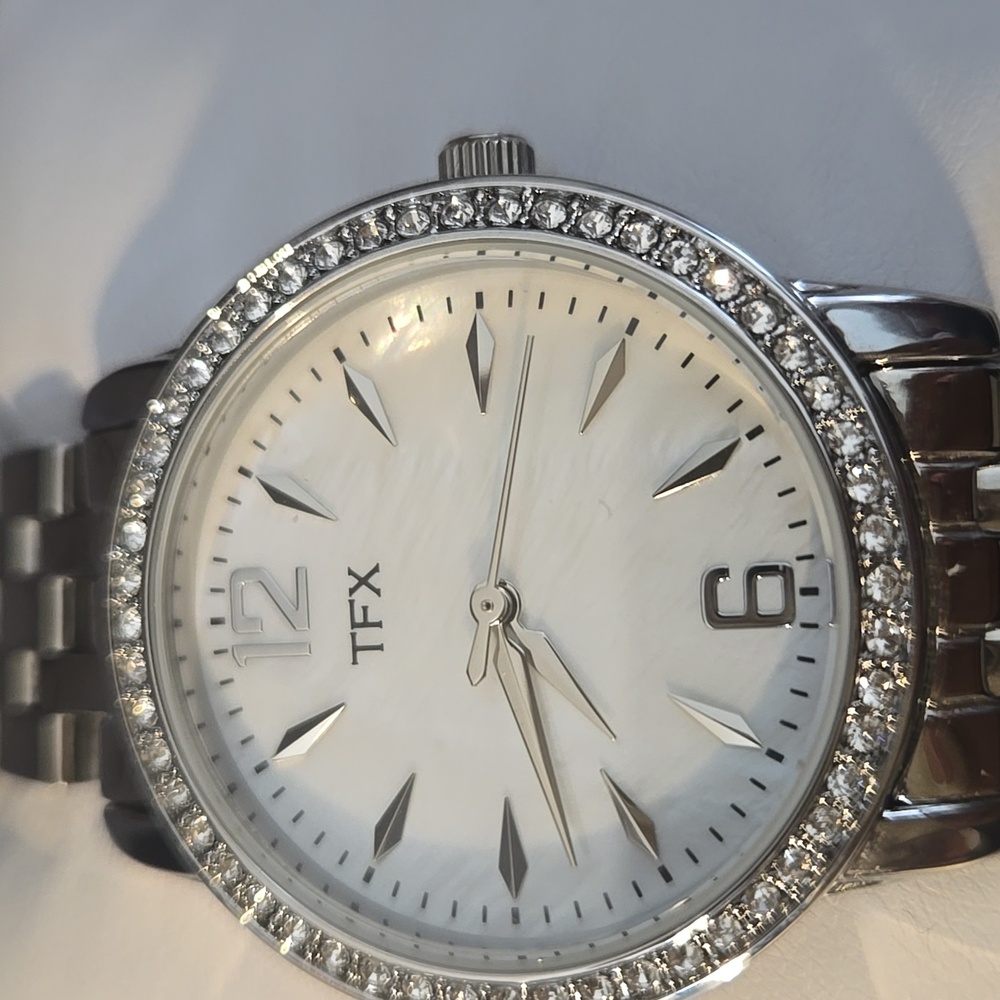 Timex Silver Women's Watch with Crystal Bezel - Picture 2 of 4